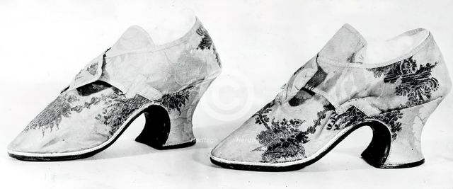 Pair of Shoes, England, c.1750s. Creator: Unknown.