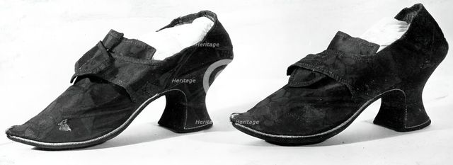 Pair of Shoes, England, c.1720s. Creator: Unknown.