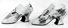 Pair of Shoes, England, c.1750s. Creator: Unknown
