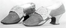 Pair of Shoes, England, c.1770s. Creator: Unknown