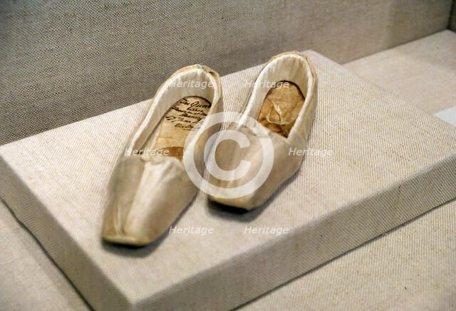 Pair of Shoes (Formely Belonging to Queen Victoria 1819-1901), London, c.1850. Creator: Gundry & Sons.