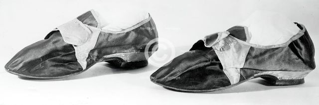 Pair of Shoes, France, c.1770s. Creator: Unknown.