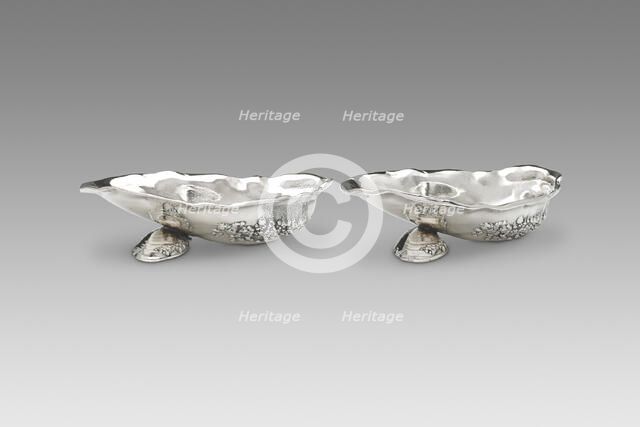 Pair of Shell-Shaped Dishes, 1887. Creator: Gorham Manufacturing Company.