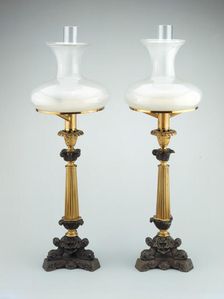 Pair of Sinumbra Lamps, c. 1827/31. Creator: Cornelius and Company