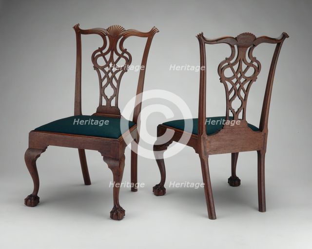 Pair of Side Chairs, 1770/90. Creator: Chapin School of Cabinetmakers.