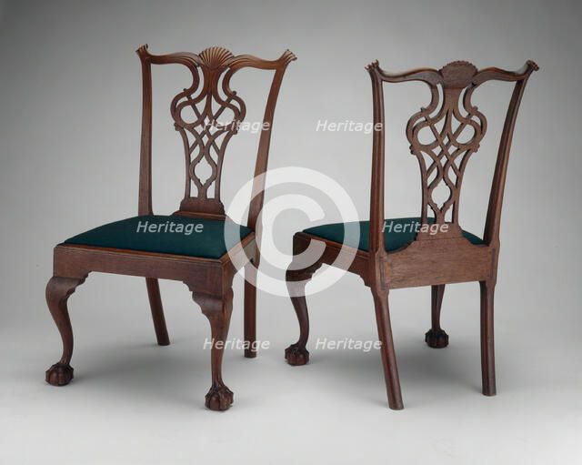 Pair of Side Chairs, 1770/90. Creator: Chapin School of Cabinetmakers.