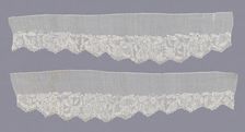 Pair of Sleeve Ruffles, France, Mid-18th century. Creator: Unknown