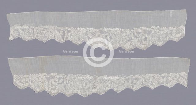 Pair of Sleeve Ruffles, France, Mid-18th century. Creator: Unknown.