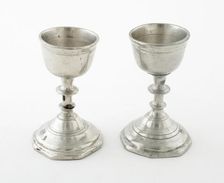 Pair of Small Chalices, France, Early 18th century. Creator: Unknown