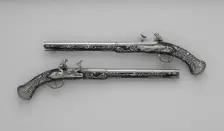 Pair of Snaphaunce Pistols, Italian, Bargi, ca. 1690. Creators: Matteo Cecchi, Giovan Battista Francino