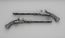 Pair of Snaphaunce Pistols, Italian, Bargi, ca. 1690. Creators: Matteo Cecchi, Giovan Battista Francino