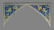 Pair of spandrels with hunt scenes, Safavid dynasty (1501-1722), mid-17th century. Creator: Unknown
