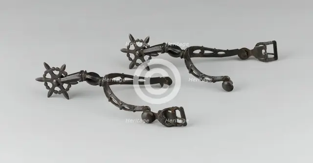 Pair of Spurs, Western Europe, early 17th century. Creator: Unknown.