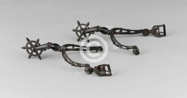 Pair of Spurs, Western Europe, early 17th century. Creator: Unknown.