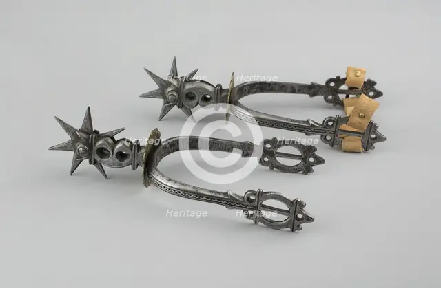 Pair of Spurs, France, 19th century. Creator: Unknown.