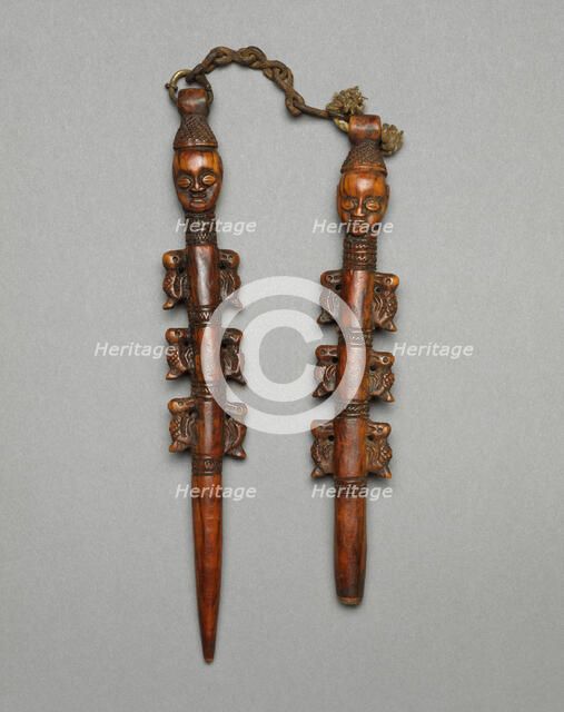 Pair of Staffs (Edan), Nigeria, 19th century or before. Creator: Unknown.