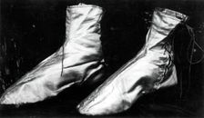 Pair of Startups (Half Boots), United States, c.1860s. Creator: Unknown