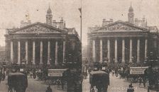 Pair of Stereograph Views of the Royal Exchange, London, England, 1850s-1910s. Creator: J F Jarvis