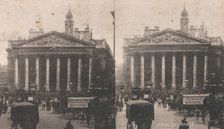Pair of Stereograph Views of the Royal Exchange, London, England, 1850s-1910s. Creator: J F Jarvis