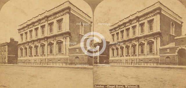 Pair of Stereograph Views of Chapel Royal, London, 1850s-1910s. Creator: Unknown.