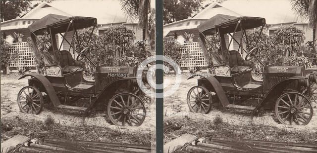 Pair of Stereograph Views of Early Automobiles, 1902-3. Creator: CH Graves.