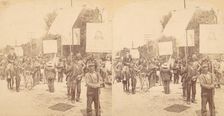 Pair of Stereograph Views of General Jacob S. Coxey's Army of the Unemployed, 1850s-1910s. Creator: J F Jarvis