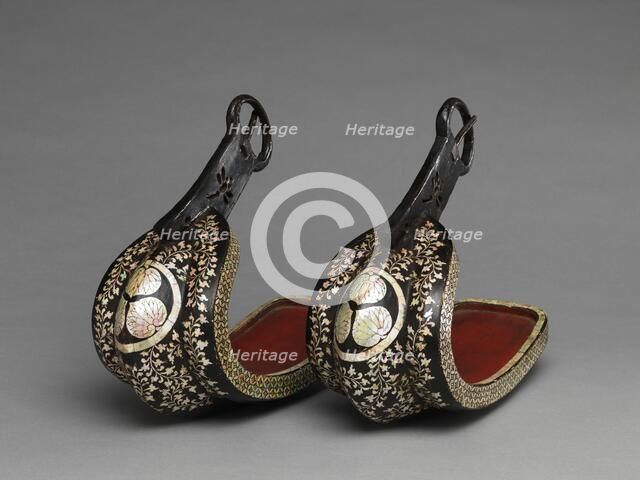 Pair of Stirrups (Abumi), Japanese, late 16th-early 17th century. Creator: Unknown.