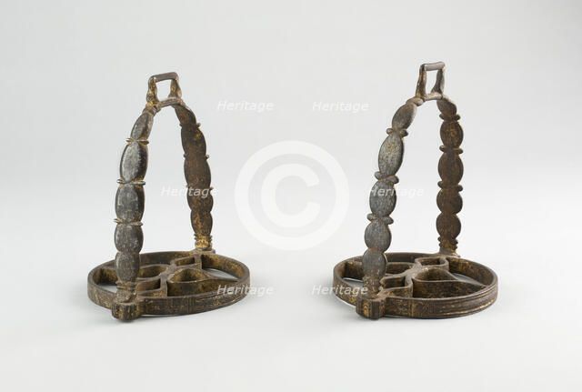 Pair of Stirrups, Flanders, 19th century (?) in 16th century European style. Creator: Unknown.