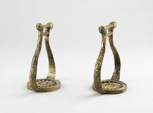 Pair of Stirrups, France, c. 1800. Creator: Unknown