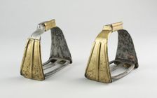 Pair of Stirrups, Germany, 19th century in early 16th century German style. Creator: Unknown