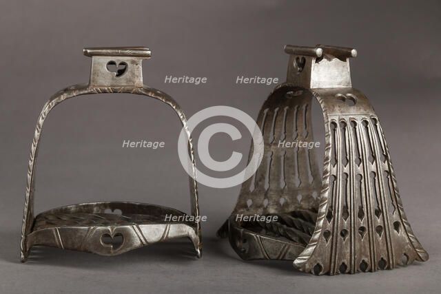 Pair of Stirrups, Spanish, late 16th century - early 17th century. Creator: Unknown.
