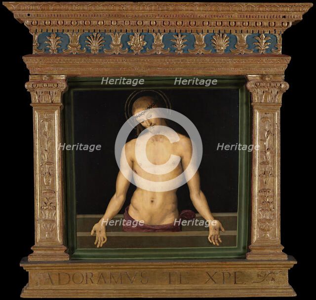 Pala dei Decemviri: The Man of Sorrows, 1495-1496. Creator: Perugino (ca. 1450-1523).