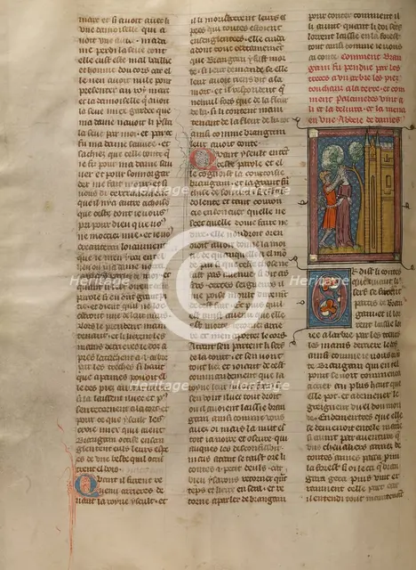 Palamedes Freeing Brangain, about 1320-1340. Creator: Unknown.