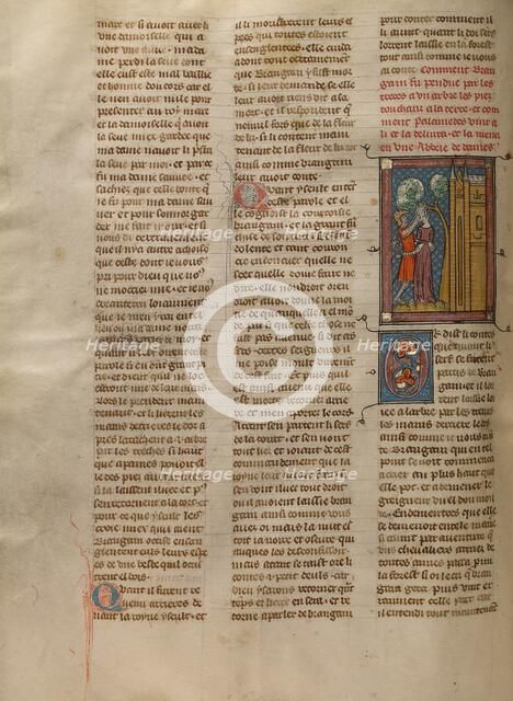 Palamedes Freeing Brangain, about 1320-1340. Creator: Unknown.