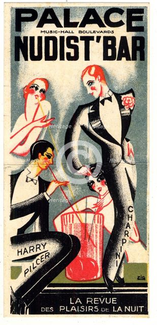 Palace Nudist Bar. Artist: Zig, Louis Gaudin (1882-1936)