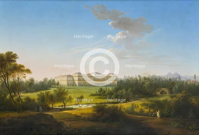 Palace of Monza in the park, 1825. Creator: Marco Gozzi.