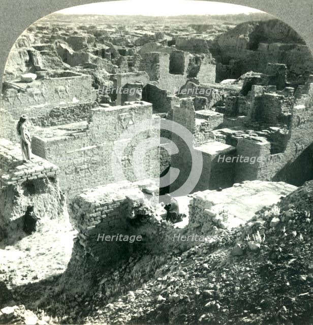 'Palace of Nebuchadnezzar (6th Century B.C.) and Desolate Ruins of Once Mighty Babylon, Iraq (Mesopo Creator: Unknown.