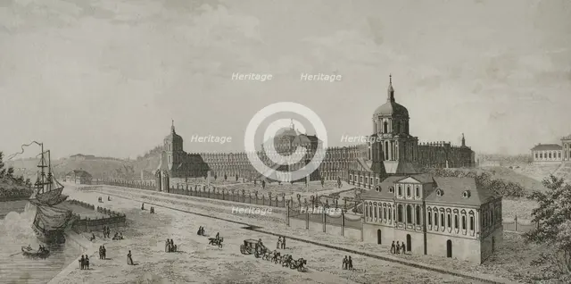 Palace of Oranienbaum (Lomonosov), Imperial Palace near St. Petersburg, Russia, 1839. Creator: Augustin François Lemaitre.