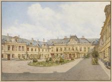 Palace of Archduke Karl Ludwig of Austria in Vienna, view of the courtyard, 1892. Creator: Alt, Franz (1821-1914)