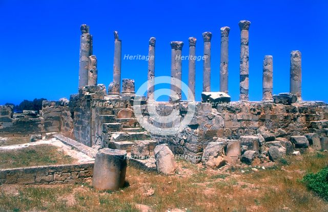 Palace of Columns, Tolmeita, Libya. Creator: Vivienne Sharp.
