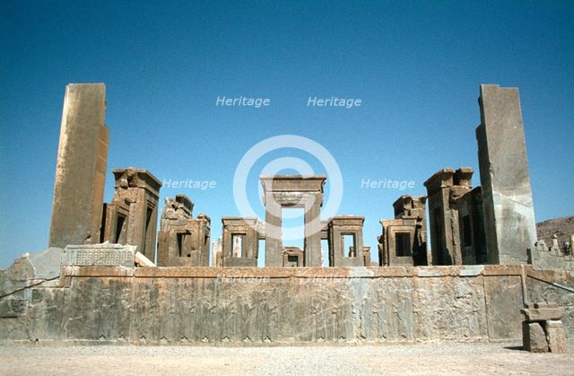 Palace of Darius, Persepolis, Iran. Creator: Vivienne Sharp.