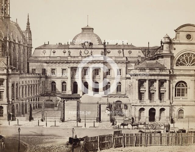 Palace of Justice, Paris, between 1860 and 1870. Creator: Edouard Baldus.