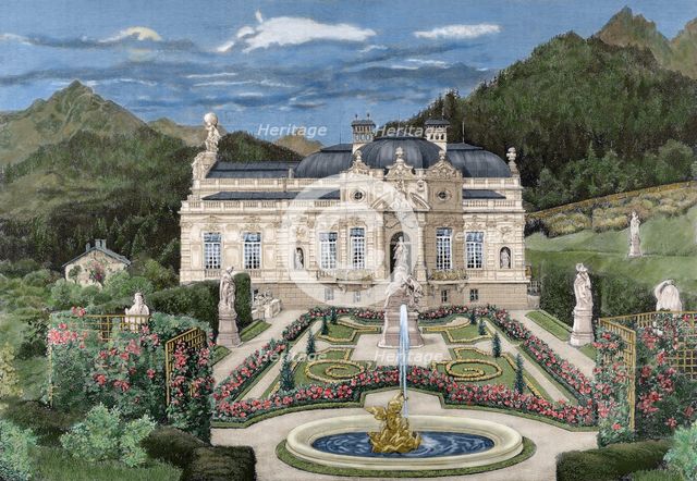 Palace of Linderhof, 1886. Ludwig II of Bavaria (1845-1886), King of Bavaria, 1886. Creator: Unknown.