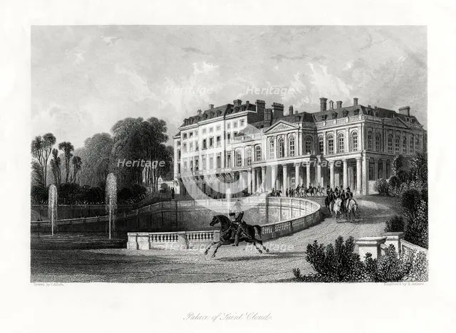 Palace of Saint-Cloud, Paris, France, 1875. Artist: Henry Adlard