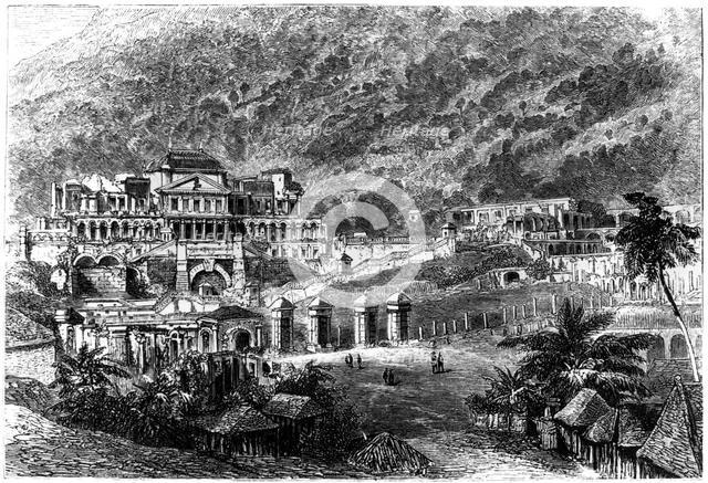 Palace of Sans Souci, Milot, Haiti, 1873.  Artist: Millot