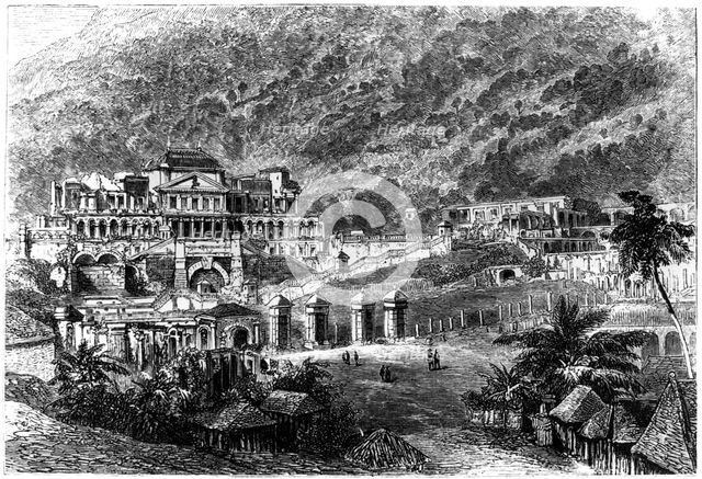 Palace of Sans Souci, Milot, Haiti, 1873.  Artist: Millot