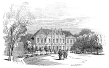 Palace of Tenneburg - from His Royal Highness Prince Albert's drawing, 1845. Creator: W. J. Linton
