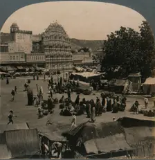 Palace of the Winds from Shiva Temple, Jeypore, India 1902