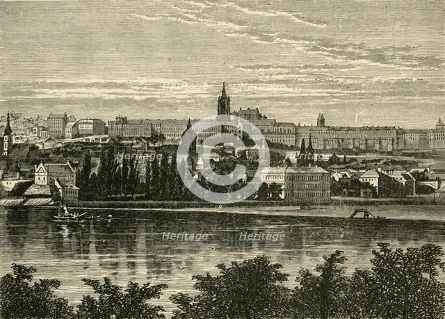 'Palace of the Bohemian Kings and Cathedral of Hradschin, Prague', 1890.   Creator: Unknown.