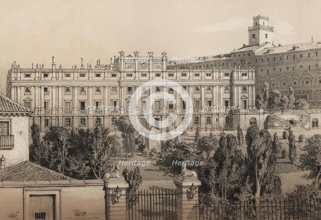 Palace of the Dukes of Alba and Berwick, Liria Palace, building 18th century, destroyed in the Sp…